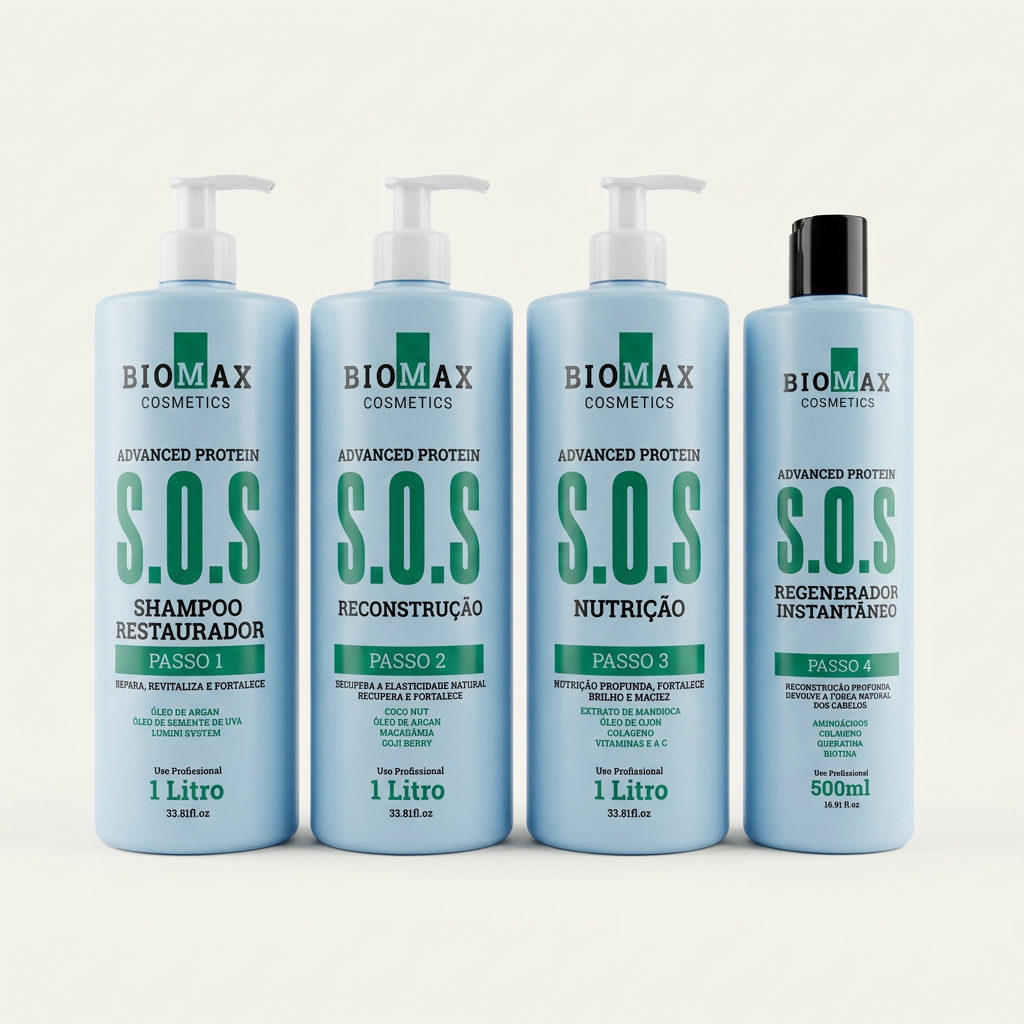 KIT PROFISSIONAL S.O.S BIOMAX (4 PASSOS)